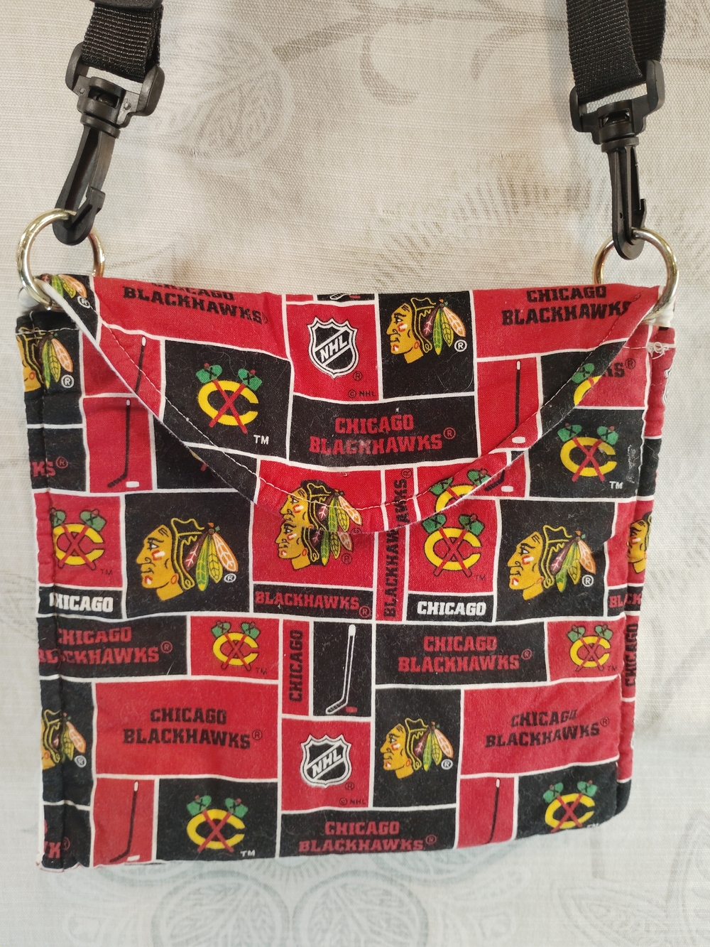 Chicago Blackhawks Red and Black Crossbody Shoulder Bag